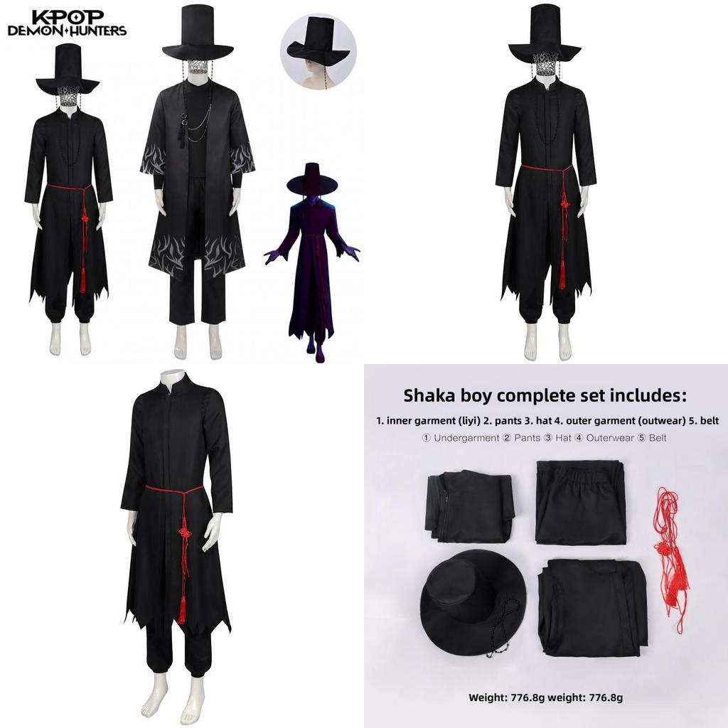 Kpop Dämonenjäger Shaga Boy Cosplay Kostüm Polyesterstoff für Anime Rollenspiel