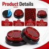 8 Pcs Red Reflectors, 0.79 Inch Round Stick-On Safety Reflectors for Motorcycle Bicycle Trailers Gate Posts (Red)