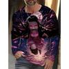 Men's Long-sleeved T-shirt 3D Printing Animation Pattern Printing Men's T-shirt Autumn Tops Casual T-shirt Pullover