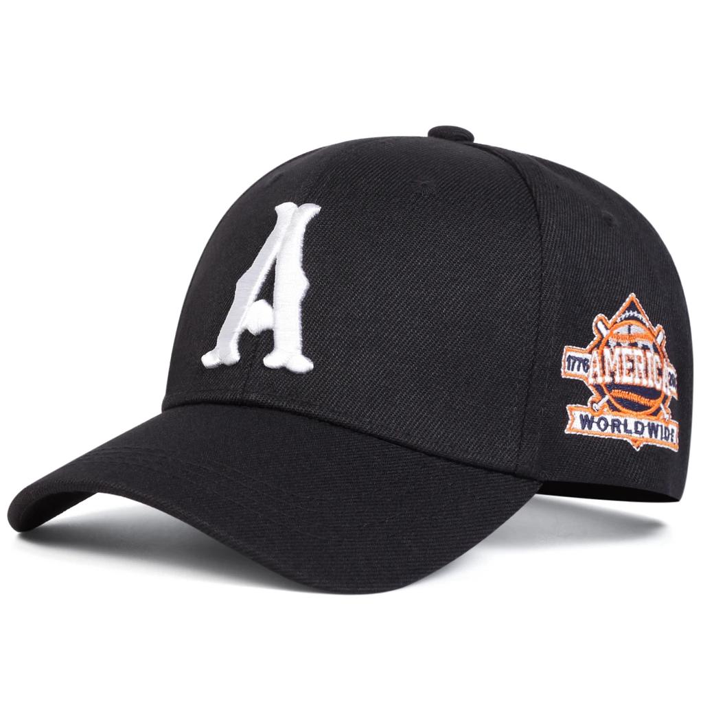 Unisex A Letter Embroidery Baseball Caps Spring Autumn Outdoor Adjustable Casual Hats Sunscreen Hat Sports Cap