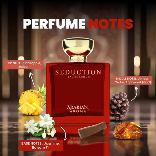 Parfum Arabian Aroma Seduction pour homme, parfum ultime pour obtenir des compliments pour lui, parfum unique et séduisant, eau de parfum liquide, 100 ml