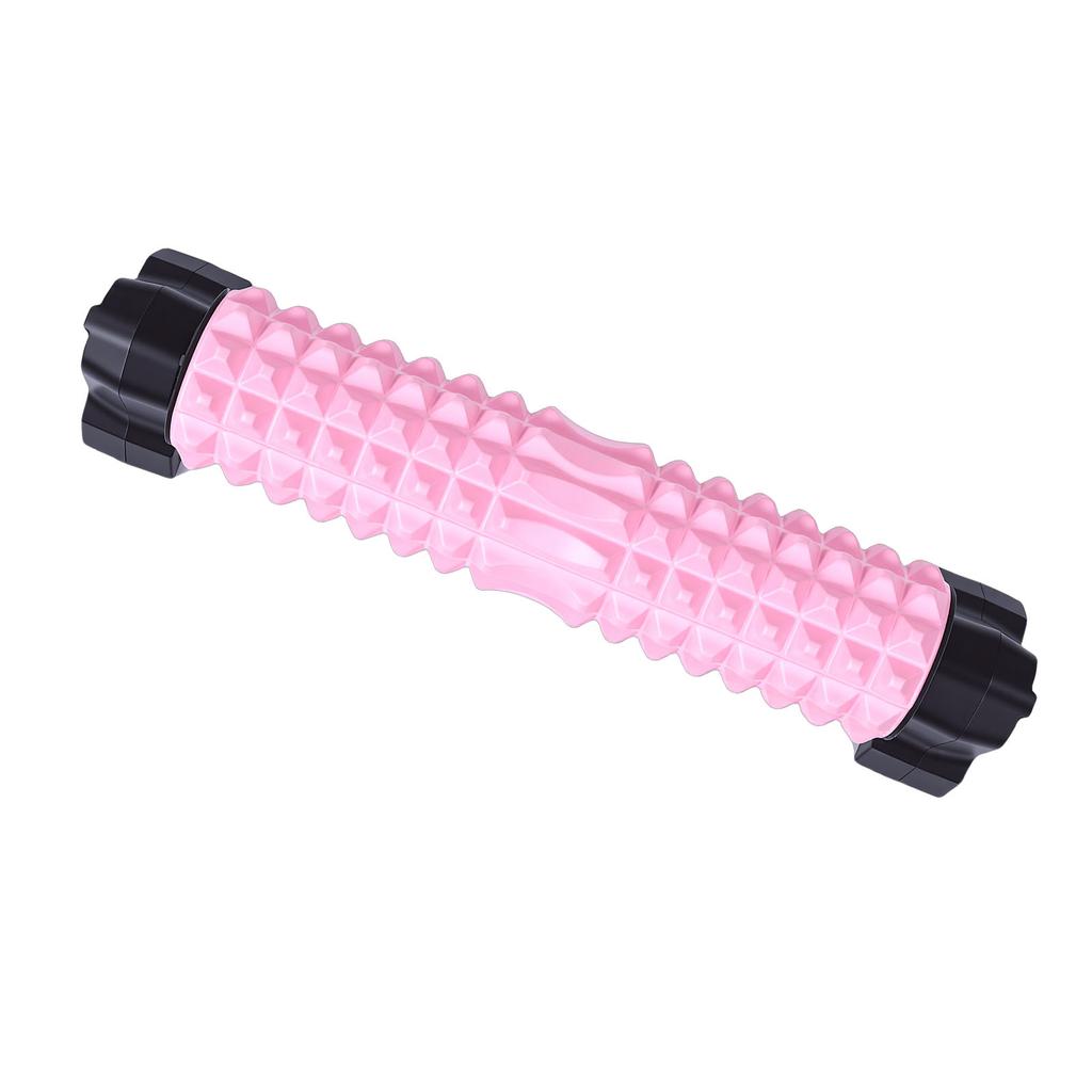 Foam Roller with Suction Cup Stand EVA PP Deep Tissue Massage Roller for Back Leg Fitness Exercise Relaxation Pink