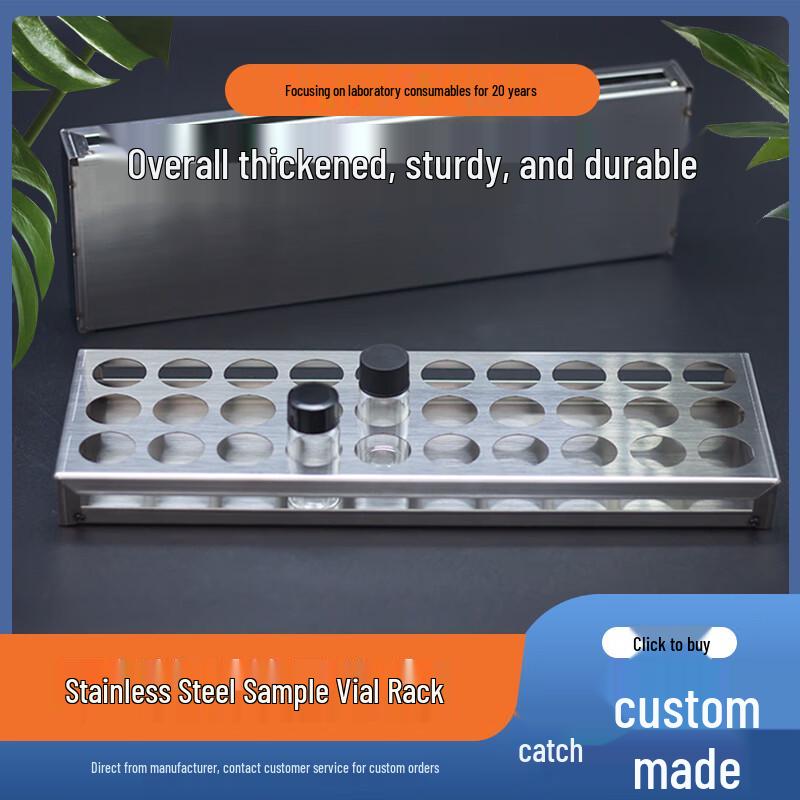 Stainless Steel Sample Bottle and Test Tube Rack