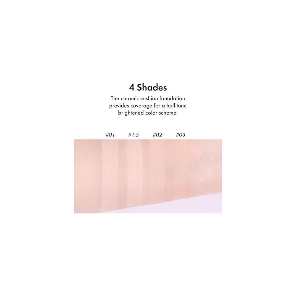 Amuse Ceramic Skin Perfecter Cushion 02 Healthy 15g Semi-Matte Pore Cover Korean Cosmetics