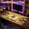 Boston Bruins Benutzerdefinierter Name Text Mauspads, Große Schreibtisch-Mausmatte Personalisiertes Home-Office-Geschenk
