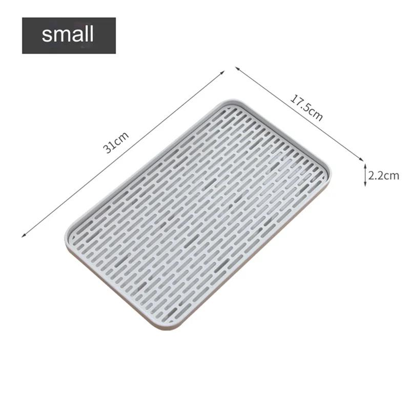 

Rectangular Tea Tabl Tray Home Kitchen Fruit Dessert Tray Tea Table Bathroom Soap Tray Coffee Double Layer Dish Drainer