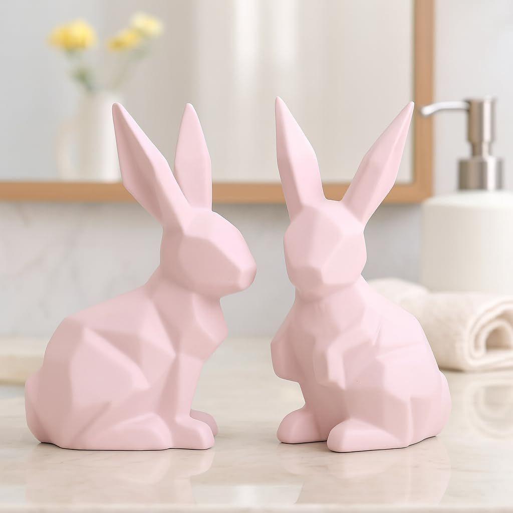 

Креативный геометрический декор секции Милый матовый кролик для домашнего декора (Упаковка 1 шт., розовый) розовый