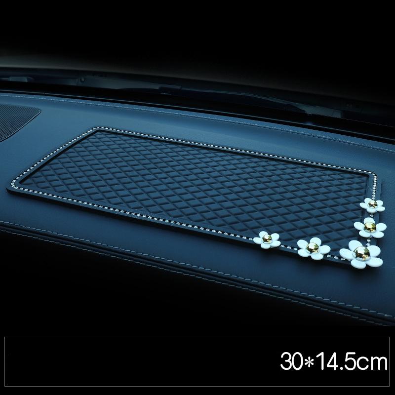 Car Anti-slip Pad, Car Ornament Car Feather Pad Car Interior Control Silicone Pad Car Decorative Diamondencrusted Pad NewProduct