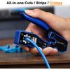 Ethernet Crimping Tool Kit, RJ45 Pass Through Crimper for Cat 6 Pass Through RJ45 Connectors, Cat5 Cat5e Cat6 Crimping Tool Kit