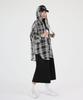 UMM Women'S See-Through Oversized Check Hoodie