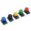 5 Stück Tastenmodul Große Druckschalterplatine mit Farbigen Abdeckungen Elektronische Bausteine