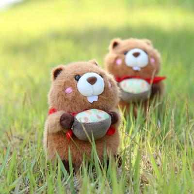Bowl Groundhog Pendant Keychain Doll Accessories Plush Toys Girls Gifts Backpack Pendant Dolls