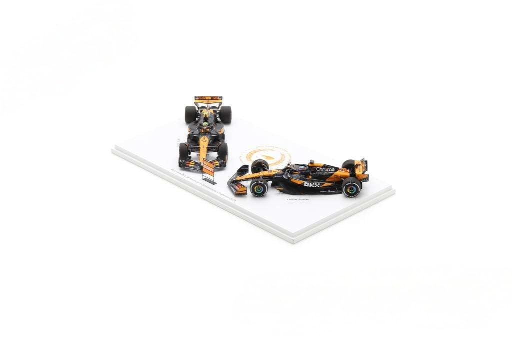 Spark Scale McLaren F1 Team MCL38 2024 F1 Set of 2 Norris Finished Sponsor Logo Diecast Car 1/43 Constructors' Champions, Cars #4 L. & #81 O.