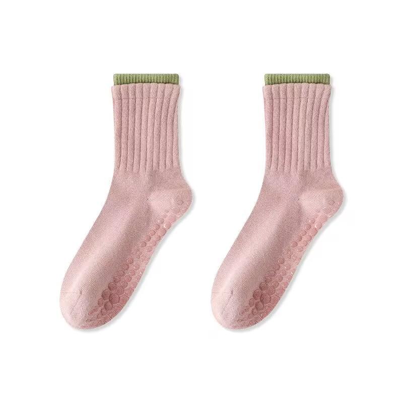 Full Palm Silicone Sports Women's Socks Boneless Toe Cotton Sweat Absorbent Breathable Anti-slip Shock Absorbing Yoga