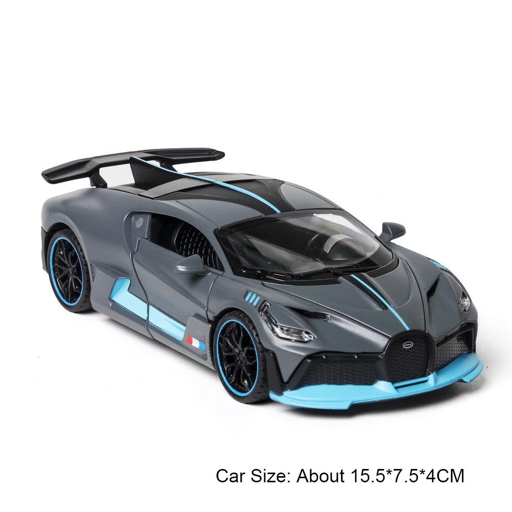 1:32 Bolide Divo Metal Diecast Car Model Toy Pull Back Music Light Miniature Vehicle Collection Gifts Decorative Toys Models