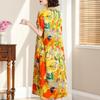 Vintage Long Dresses for Women Short Sleeve Elegant Plus Size Dress Loose Summer Clothes