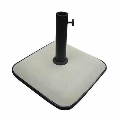 Square Umbrella Base Concrete 45x45x7.3 Cm 25KG White Garden Pool 10459