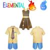 Party Dress For Halloween Cosplay Crazy Elemental City Cosplay Ember Fire And Wade Water Gown