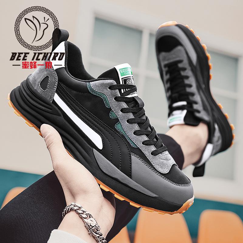 Spring and Autumn Versatile Leather Retro Men's Shoes Casual Trend Leather Shoes Sports Shoes