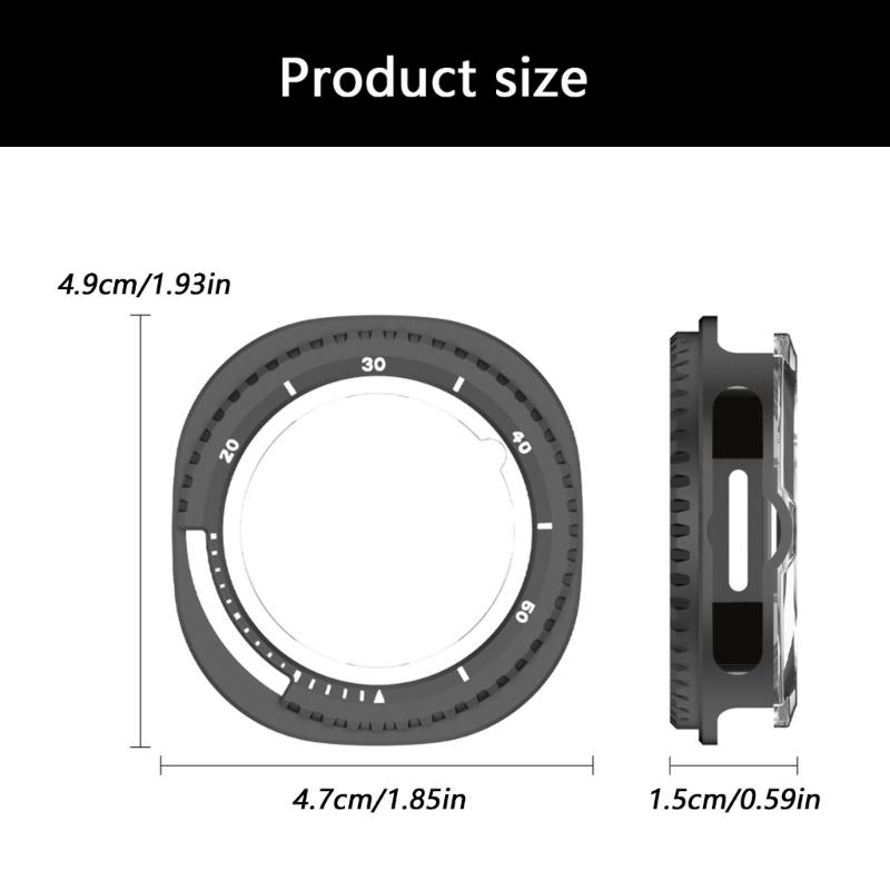 Metal Protective Cover for GXY W8C 46mm Scratch Resistance Impact Protections and Raised Frame Enjoy Screen Safety