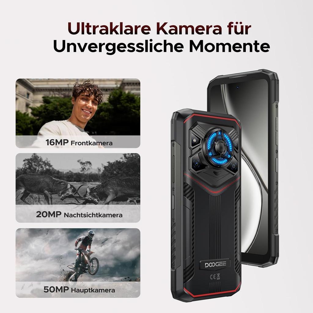 DOOGEE Blade 20 Play Outdoor Mobile Phone, 10300mAh, 32(8+24)GB 256GB, 6.6 Inch,125 DB Speaker