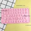 1pc Silicone Resin Casting Molds Alphabet and Number Shapes, Rectangle Letter and Number Charms for DIY Crafts, Birthday Decorations, Candle Making