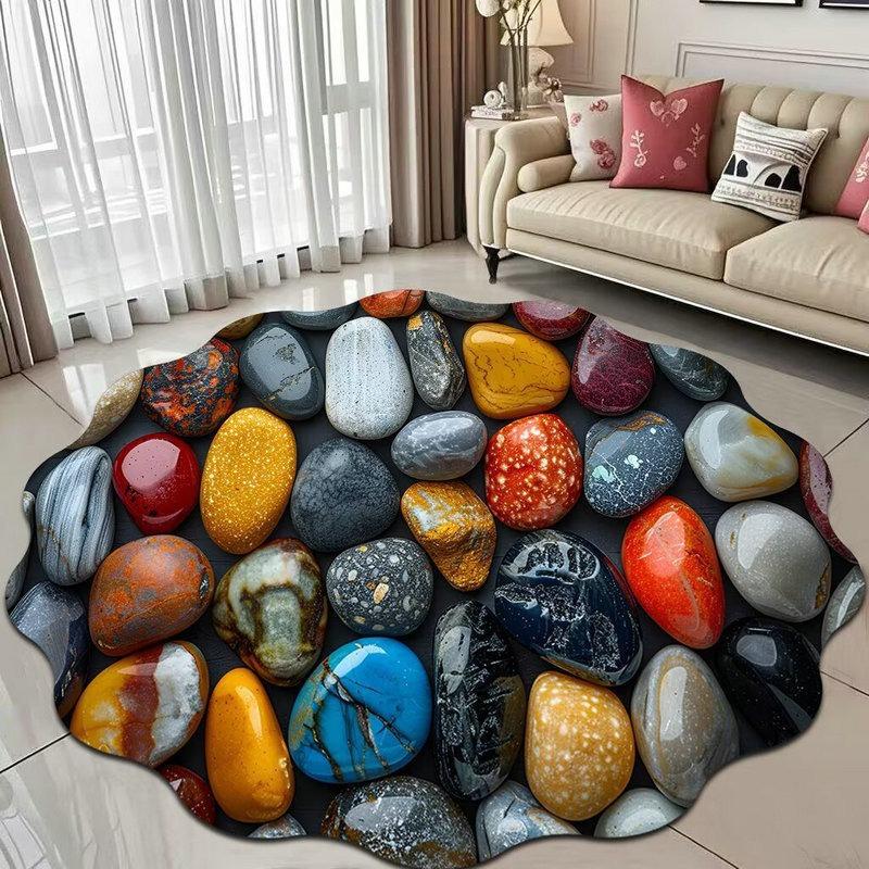 Wizualne maty podłogowe z kwiatami 3D i małe dywaniki, odpowiednie do przedpokojów, salonów i łazienek