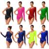 Glittery Rhinestone Tassel Fringe Bodysuit for Women S-XXL: Asymmetric Shoulder Design for Gymnastics Figure Skating Latin Dance
