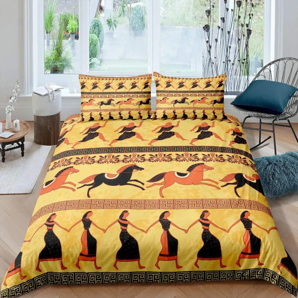 Tribal Woman Duvet Cover Colorful Ethnic African Woman Comforter Cover Pillowcase Double Queen King Size Polyester Qulit Cover