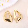 Exaggerated Geometric Metal Line Earrings: Unique Minimalist Studs for Women