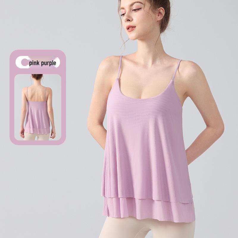 

Women s Quick-Dry Yoga Tank Top with Fixed Cups & Strappy Sports Bra - Breathable & Loose Fit, 2025 Collection Large