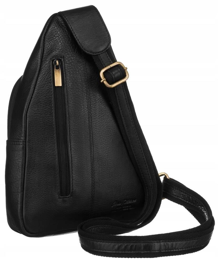 Men's leather backpack with one shoulder - Peterson