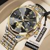 POEDAGAR Luxury Men Watch Top Original Waterproof Luminous Chronograph Man Wristwatch Stainless Steel Quartz Watches
