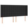 VidaXL LED Headboard Bedroom Furniture Double Bed Accessory Head of Bed Frame Interior Black 3124144