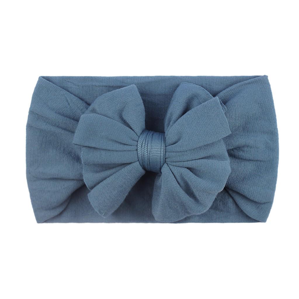 23-Color Baby Nylon Bow Headbands - Double Layer Fashion Headdress