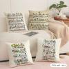 Sheet Music Design Cushion Cover Soft Short Plush Pillow Cover Smooth Cozy Texture Aesthetic Cushion Case Home Decor