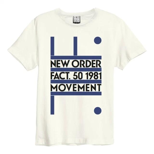 

New Order - Movement Amplified Vintage White T Shirt 4XL