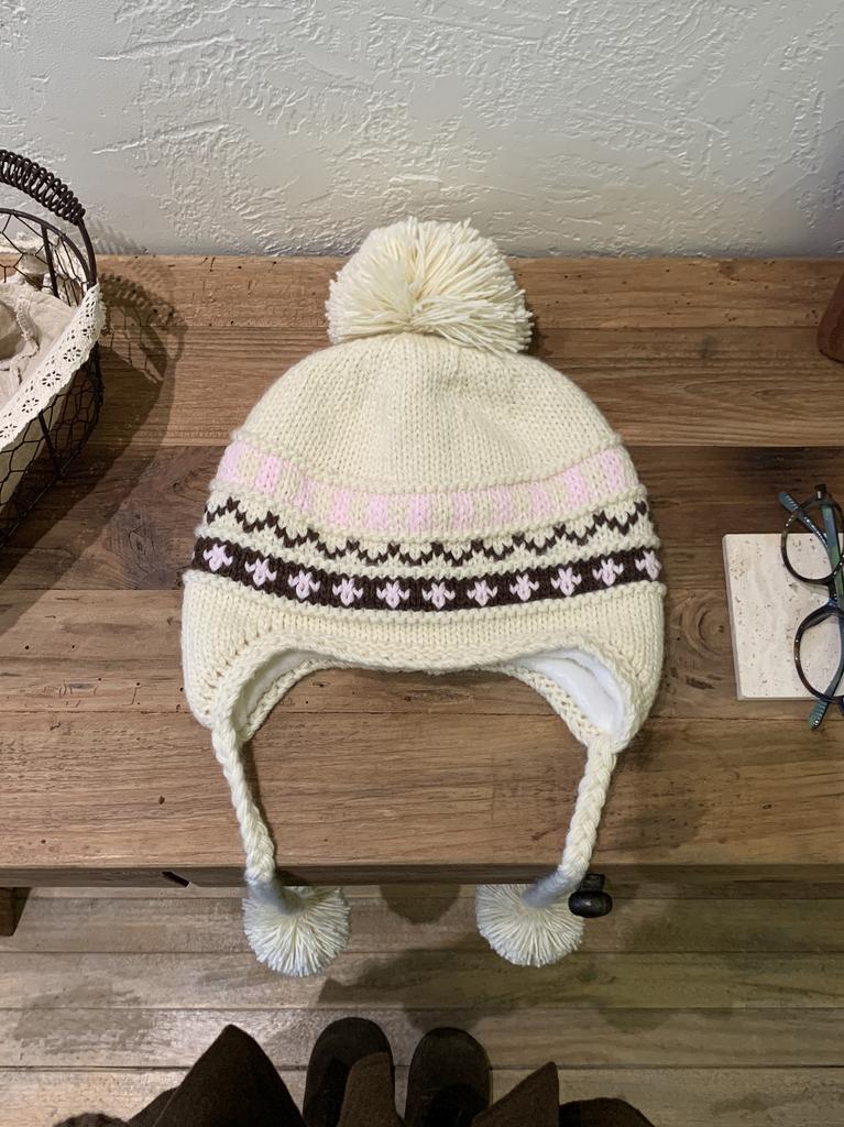 Retro Hairball Knitted Wool Hat for Children, Thickened In Autumn and Winter, Cold-proof and Warm Ear Protection, Lei Feng Hat Shows a Small Tide