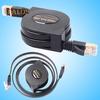 6.6/4.9/3.3 Ft Cat 7 Cat 6 Twisted Pair Network Ethernet Patch Cable Retractable Computer Gadgets