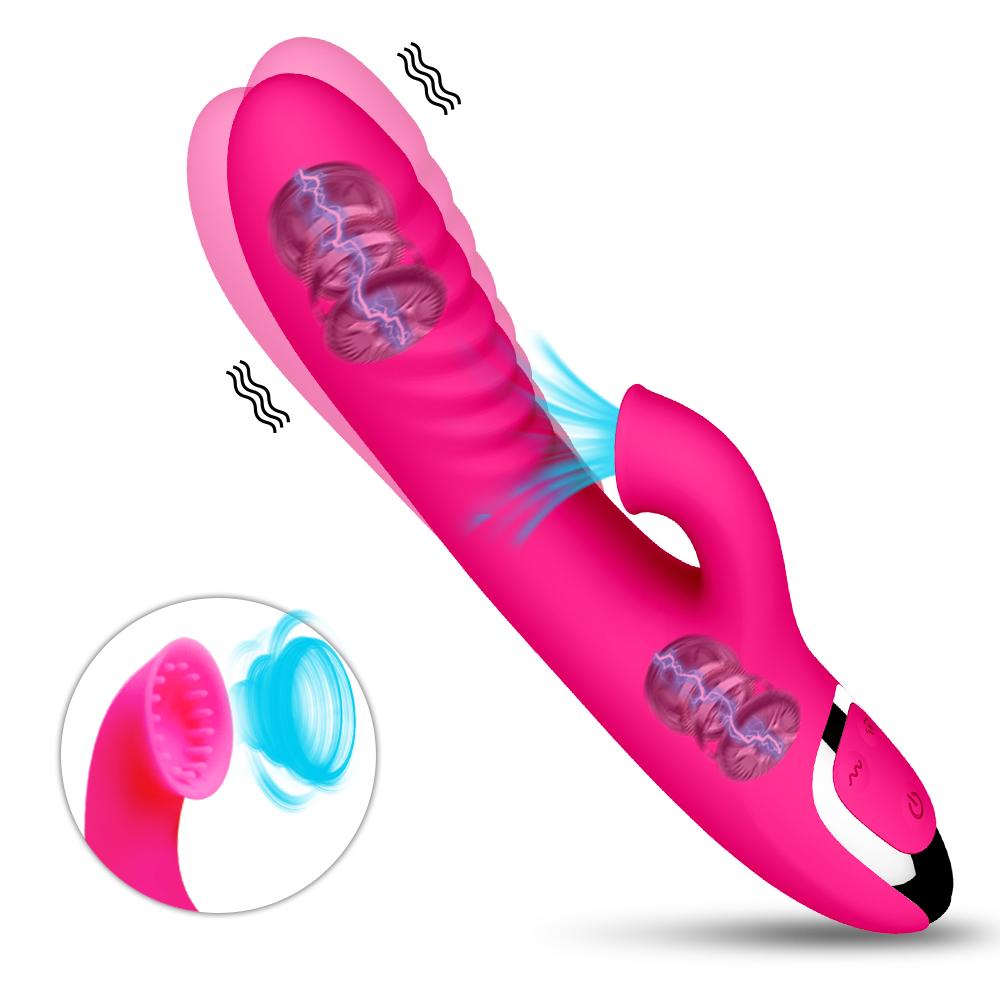 Double Penetration Power Vibrator Sex Toys For Woman With Nipple Clit Sucker Magic Wand Dildo Sex Toys For Adults Masturbator