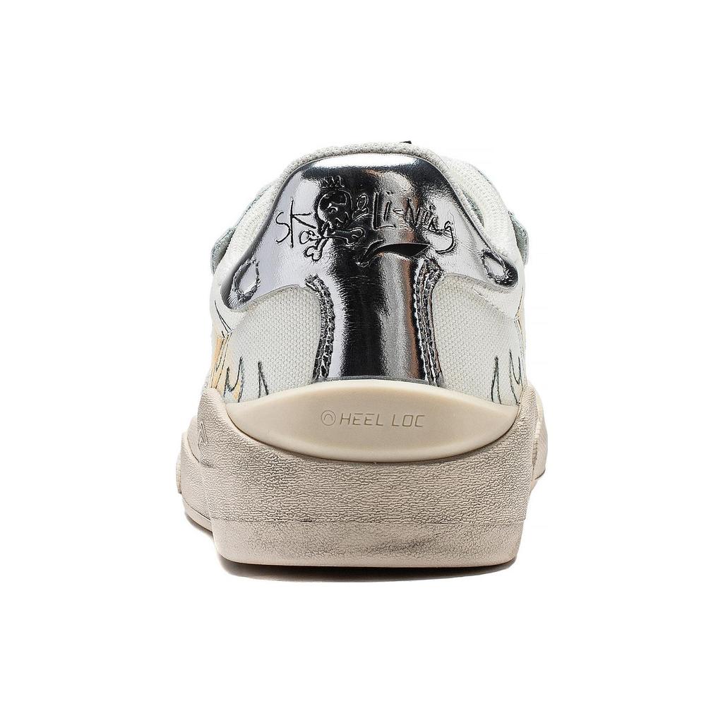 New LiNing Skategeneral Anti Slip Wear Resistant Low Top Skateboard Shoes Women's Champagne White AEPSA50-7