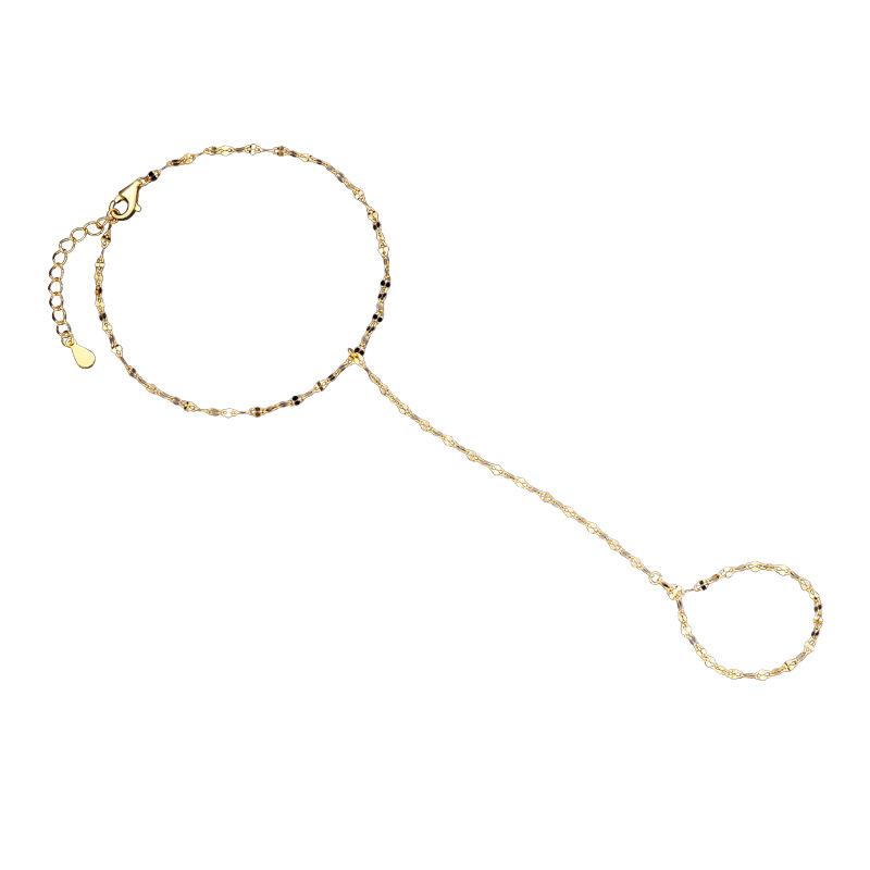 Chain Bracelet Ring Integrated Chain Women's Fashion Simple Personality Niche Jewelry Women