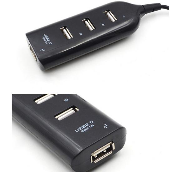 Adaptor Splitter Hub portabil Mini USB 2.0 cu 4 porturi pentru computer laptop Macbook