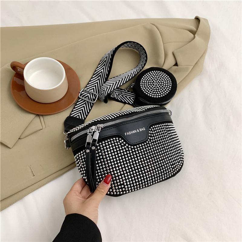 2025 новая популярная сумка простая и модная сумка через плечо со стразами сумка-мессенджер сумка-седло трендовая сумка со стразами сумка для матери и ребенка