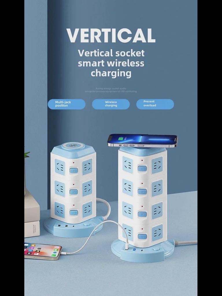 Multifunctional Vertical Wireless USB Fast Charging Board for Home