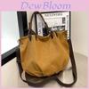 Borsa Tote in Tela Vintage Giapponese di Grande Capacità per Pendolari e Studenti alla Moda