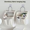 Hanging Storage Bag Large Capacity Multiple Compartments Wardrobe Desktop Fabric Bag Magazine Book Organizer