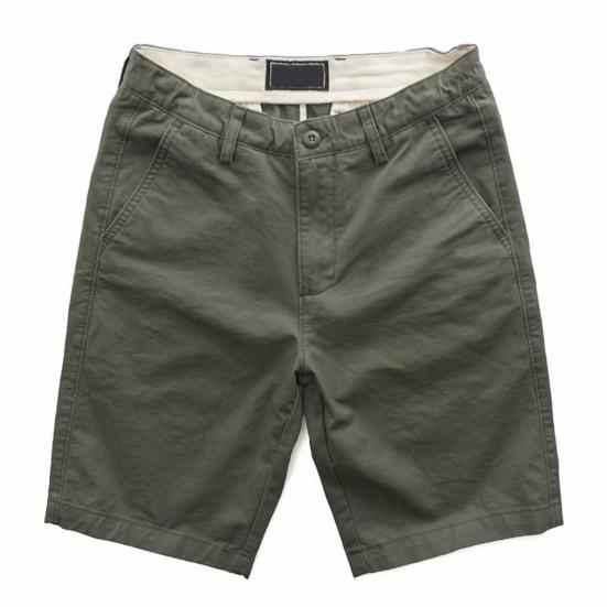 

Men Shorts Solid Color Zipper Knee Length Casual Students Pants for Daily Wear L зелений