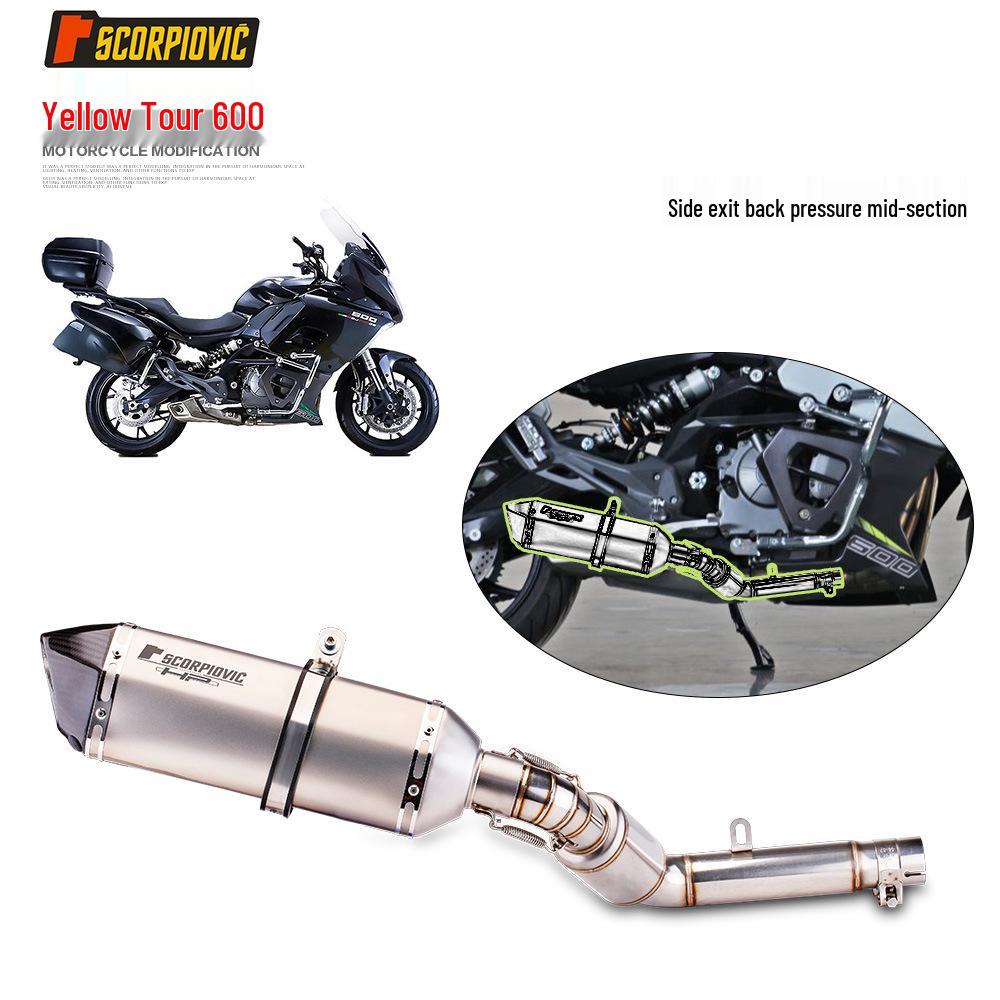 Qianjiang Motorcycle Huangxun 600 Carbon Fiber Exhaust Pipe Modification