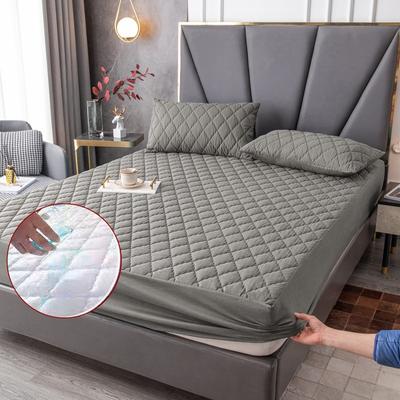 Brushed Fabric Quilted Mattress Protector Bed Waterproof Mattress Cover Anti-mite Mattress Cover